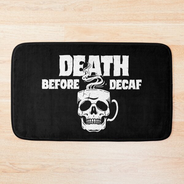 Item preview, Death Before Decaf - Skull Coffee Mug designed and sold by Awake  Productions.