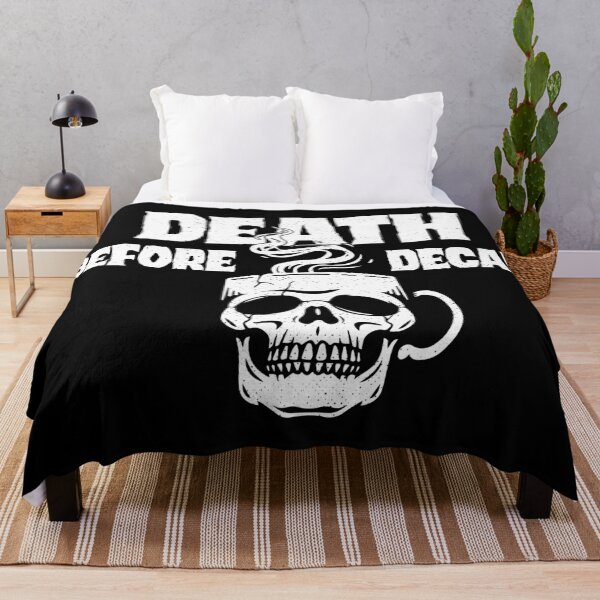 Item preview, Death Before Decaf - Skull Coffee Mug designed and sold by Awake  Productions.