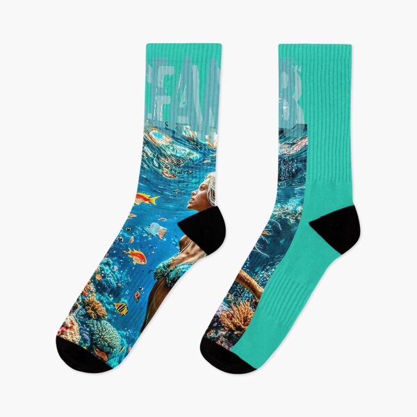 Item preview, Beautiful Blonde Girl Underwater with Coral & Fish – "Ocean Club" Aesthetic designed and sold by MelissaMelovich.