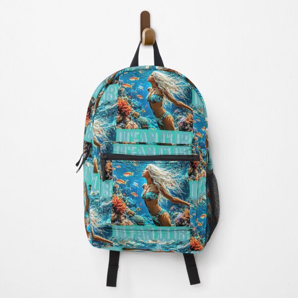 Item preview, Beautiful Blonde Girl Underwater with Coral & Fish – "Ocean Club" Aesthetic designed and sold by MelissaMelovich.