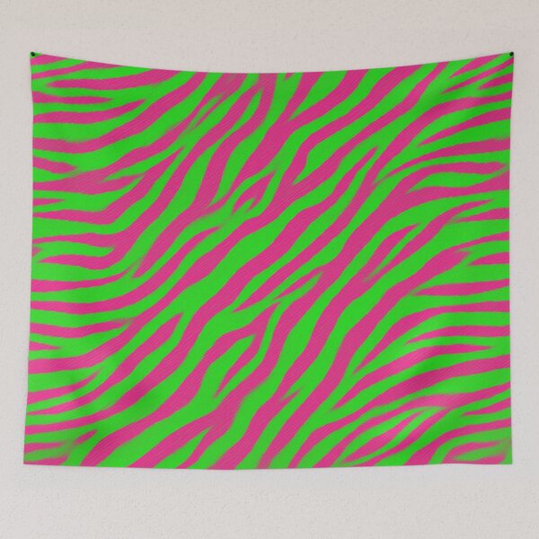 Item preview, Experience the vibrant charm of our green-pink tiger stripes pattern designed and sold by maritas22.