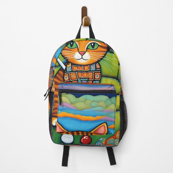 Item preview, Folk Art Kitten playing golf designed and sold by Colin Bentham.