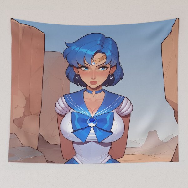 Item preview, Blue Haired Schoolgirl designed and sold by WaifuBrowser.