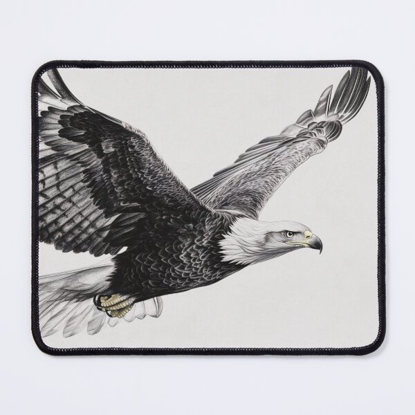 Item preview, Pencil drawn Bald Eagle High Quality Black and White Design designed and sold by Pencil-Art.