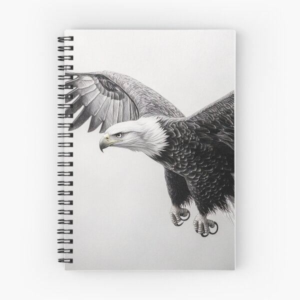 Item preview, Pencil drawn Bald Eagle High Quality Black and White Design designed and sold by Pencil-Art.