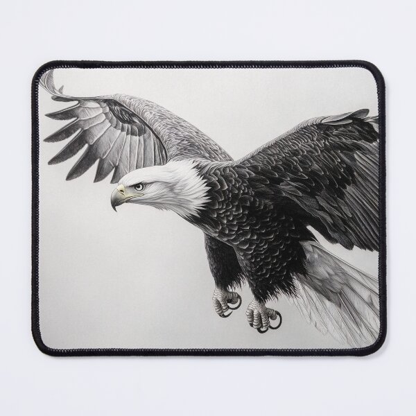 Item preview, Pencil drawn Bald Eagle High Quality Black and White Design designed and sold by Pencil-Art.