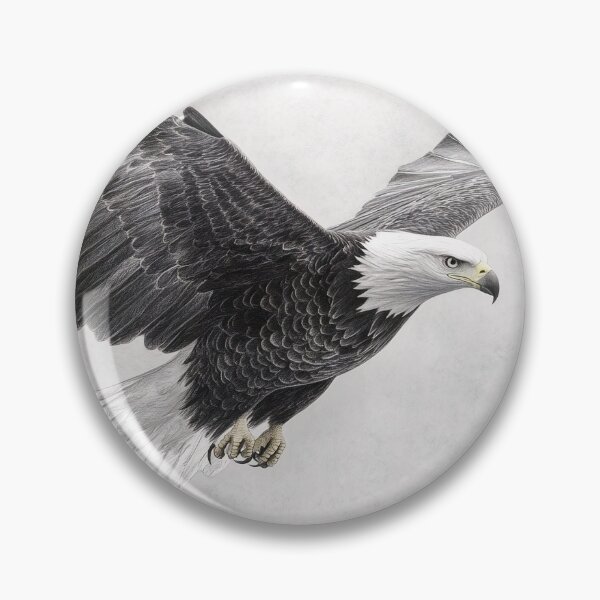 Item preview, Pencil drawn Bald Eagle High Quality Black and White Design designed and sold by Pencil-Art.