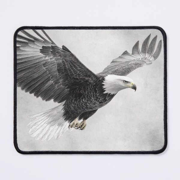 Item preview, Pencil drawn Bald Eagle High Quality Black and White Design designed and sold by Pencil-Art.