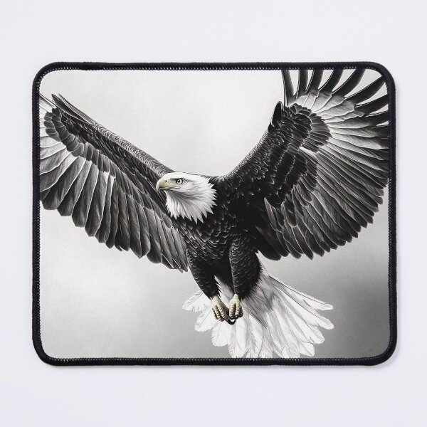 Item preview, Pencil drawn Bald Eagle High Quality Black and White Design designed and sold by Pencil-Art.