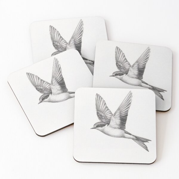 Item preview, Black and White Bird Pencil Drawing designed and sold by Pencil-Art.