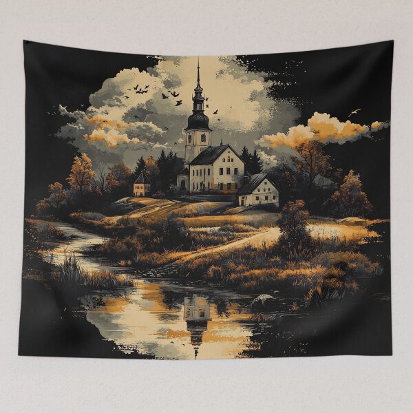 Item preview, autumn old town province miasteczko wieś / dejco.art by domin designed and sold by dejco.art.