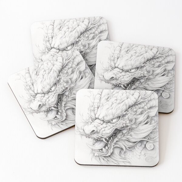 Item preview, Black and white Chinese Dragon designed and sold by Pencil-Art.