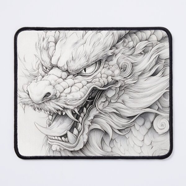 Item preview, Black and white Chinese Dragon designed and sold by Pencil-Art.
