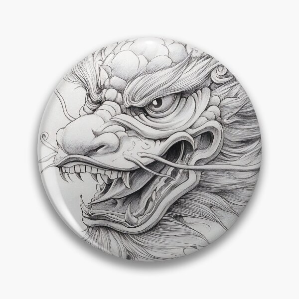 Item preview, Black and white Chinese Dragon designed and sold by Pencil-Art.