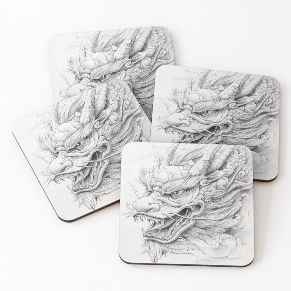 Item preview, Black and white Chinese Dragon designed and sold by Pencil-Art.