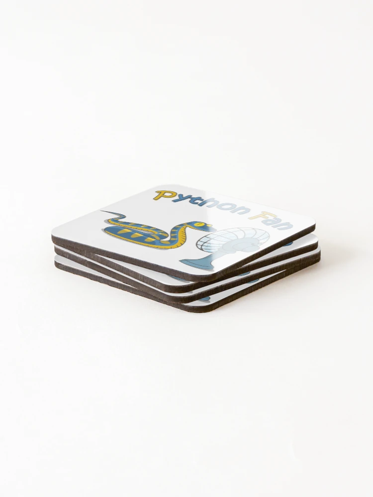Thumbnail 4 of 5, Coasters (Set of 4), Python fan designed and sold by Reesh-Store.