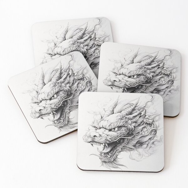Item preview, Black and white Chinese Dragon designed and sold by Pencil-Art.