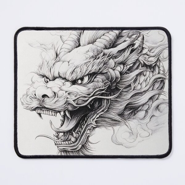 Item preview, Black and white Chinese Dragon designed and sold by Pencil-Art.