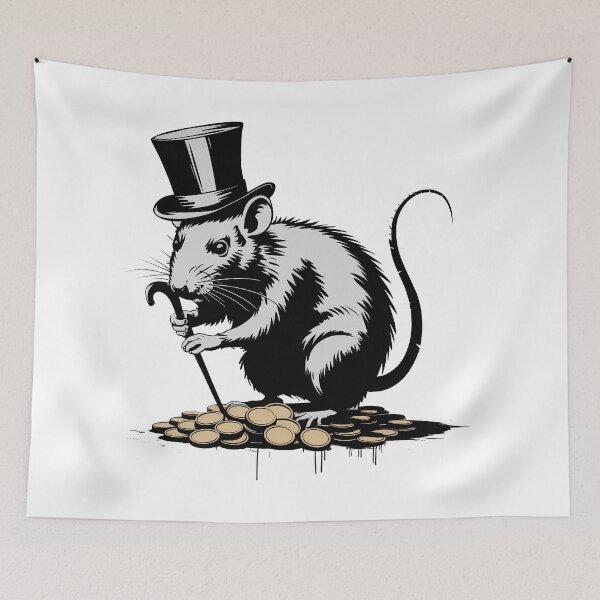 Item preview, Fat Rat Made His Money In Oil designed and sold by Angry Swan Designs.