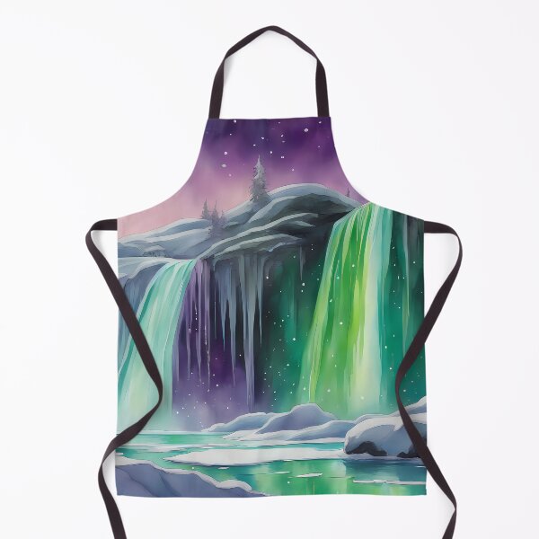 Item preview, Green Ice Waterfall with Purple Sky designed and sold by CalmnessbyChoice.