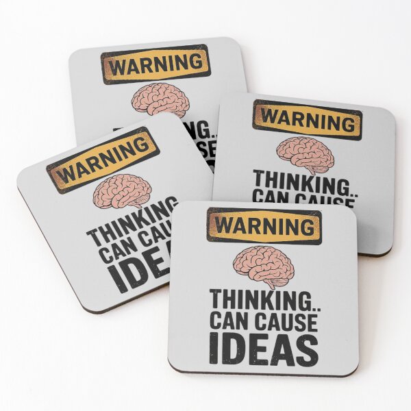 Item preview, Funny Thinking Warning Sign - Ideas Can Be Dangerous designed and sold by love3617.