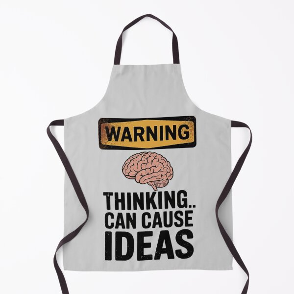 Item preview, Funny Thinking Warning Sign - Ideas Can Be Dangerous designed and sold by love3617.