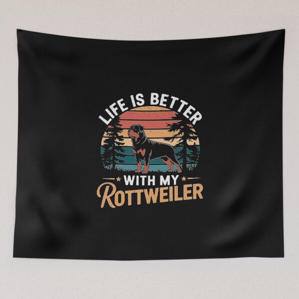 Item preview, Life Is Better With My Rottweiler - Vintage Dog Art designed and sold by love3617.