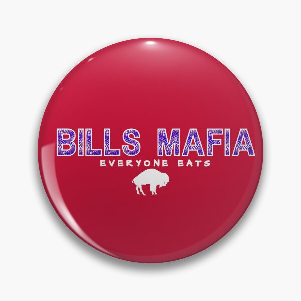 Artikelvorschau, Bills Mafia - Everyone Eats weißer stehender Büffel mit minimalistischer Handschrift entworfen und verkauft von DesignCollectiv.
