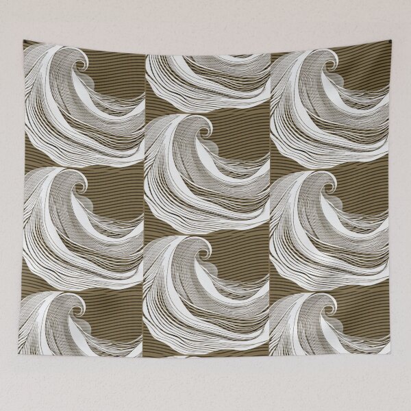 Item preview, The wave in brown and white designed and sold by AnnabellaRh.