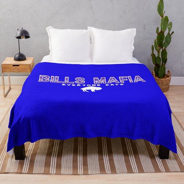 Item preview, Bills Mafia - Everyone Eats in blue with white standing buffalo with handwriting minimalist designed and sold by DesignCollectiv.