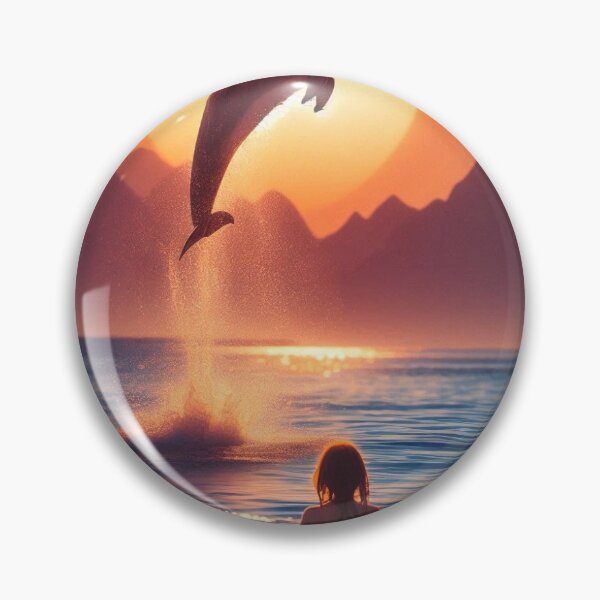 Item preview, Playing Dolphin with Girl. designed and sold by Beea-Dumitrascu.