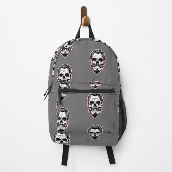 Item preview, Pop Art Skull Sticker with Handlebar Mustache & Stylish Undercut designed and sold by ImmersiveArt Era.
