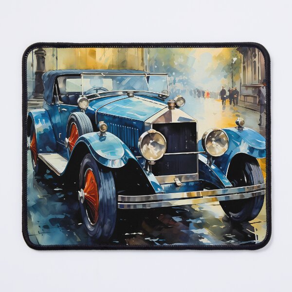 Item preview, Vintage Luxury Car on a Misty City Street designed and sold by RevUpDesign.