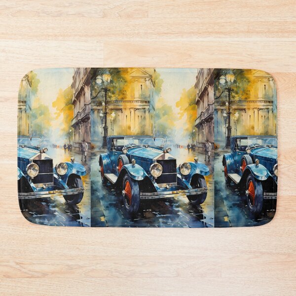 Item preview, Vintage Luxury Car on a Misty City Street designed and sold by RevUpDesign.