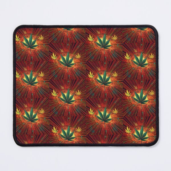 Item preview, Unique Marijuana Leaves - Vibrant Fall Color streaks - Pattern designed and sold by JLEmporium.