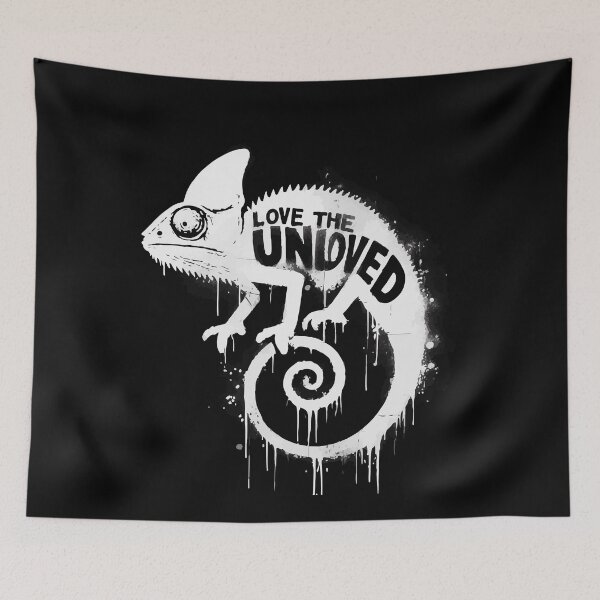 Item preview, Love The Unloved Chameleon Lizard Monochromatic designed and sold by TomFrontierArt.