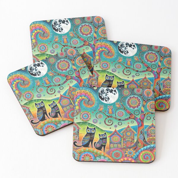 Item preview, The Dream Land of owls and cats designed and sold by Ayisas.