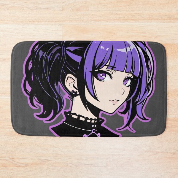 Item preview, Black and Purple Hair Girl Portrait designed and sold by MadnessEnvelope.