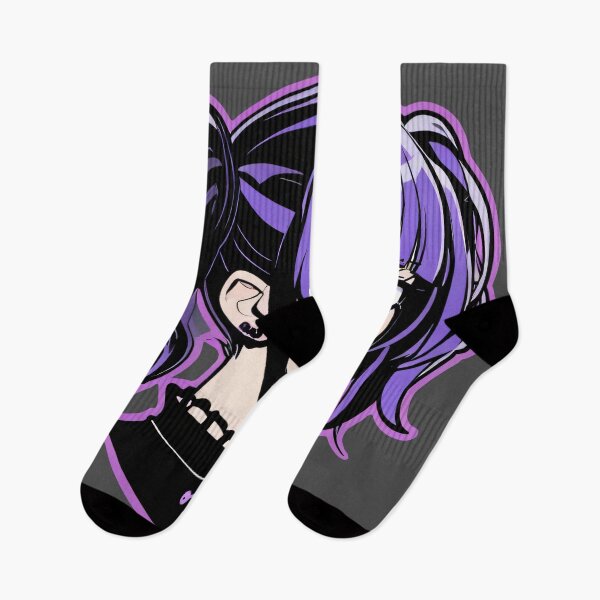 Item preview, Black and Purple Hair Girl Portrait designed and sold by MadnessEnvelope.