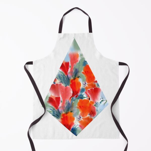 Item preview, watercolor red flower poppies shape designed and sold by SamirArt.