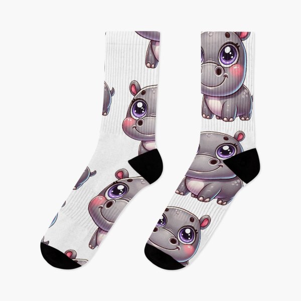 Item preview, Adorable Smiling Hippo with Big Eyes designed and sold by Chokhdi289shop.