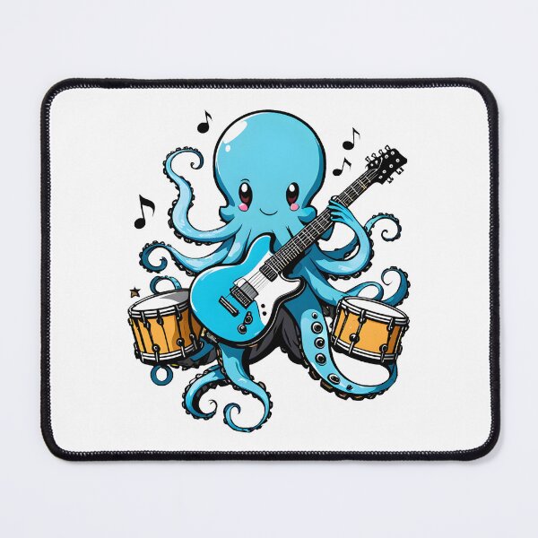 Item preview, Octopus Guitar and Tam Tam designed and sold by RetroPop23.