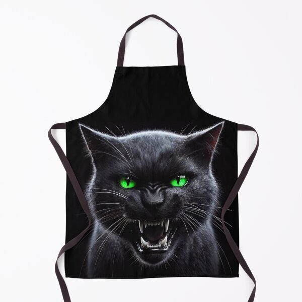 Artikelvorschau, Knurrende schwarze Katze mit grünen Augen entworfen und verkauft von Sunrise427.