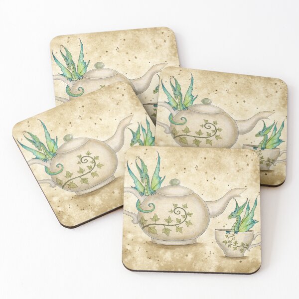 Item preview, Tea Time Dragons designed and sold by AmyBrownArt.