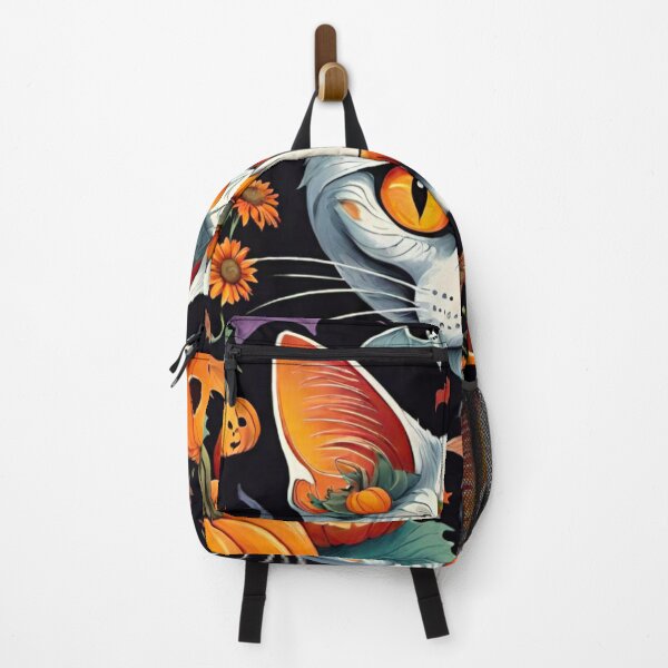 Item preview, Creepy Cat, Pumpkin, and Bat Design designed and sold by GrizzlyCollective.