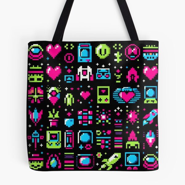 Item preview, Retro arcade pattern with pixelated video game icons. designed and sold by Blitzarbeiter.