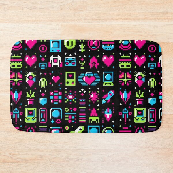 Item preview, Retro arcade pattern with pixelated video game icons. designed and sold by Blitzarbeiter.