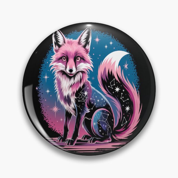 Item preview, Pink and Blue Cosmic Fox designed and sold by BirdsnStuff.