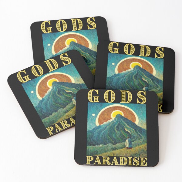 Item preview, Gods Paradise with Jesus ,mountain and sun, artistic happy cute autumn gifts  designed and sold by thankful-loco.