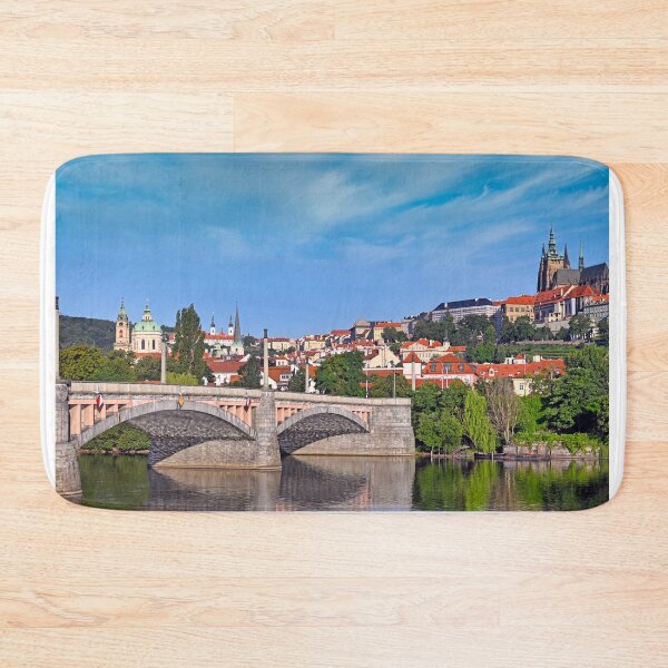 Item preview, View from the bank of the Vltava river to Manes bridge and the Prague castle, Czech republic designed and sold by goceris.